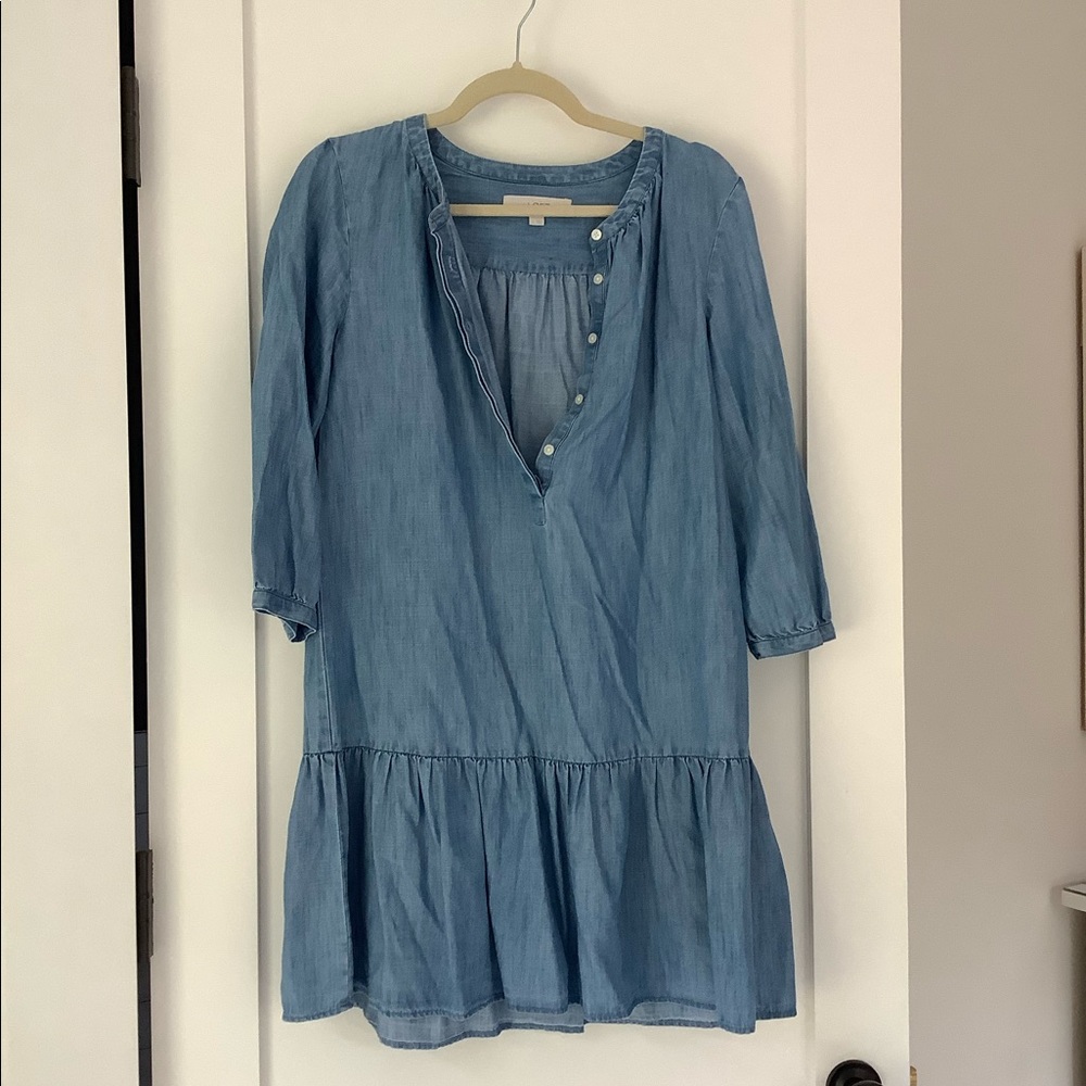 Loft jean long sleeve dress size S